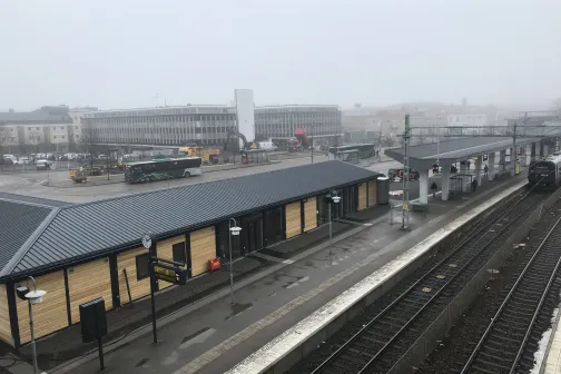 Train station in Växjö - Sweden.