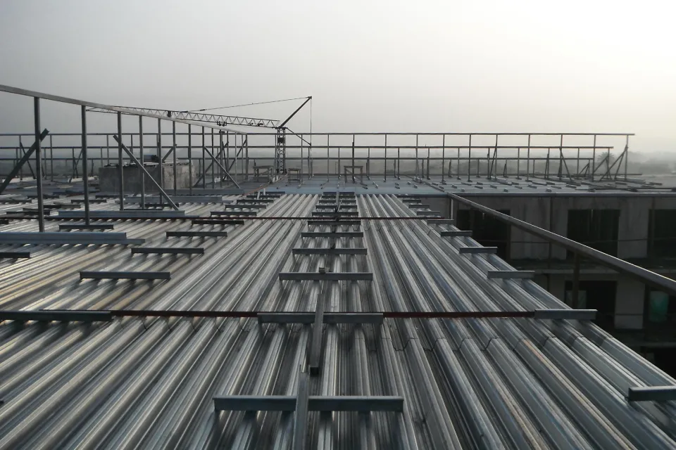 Steel frame.